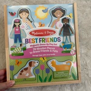 Melissa & Doug Best Friends Magnetic Dress-Up Set - Pink, Green, Blue